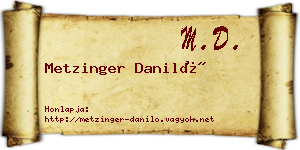 Metzinger Daniló névjegykártya